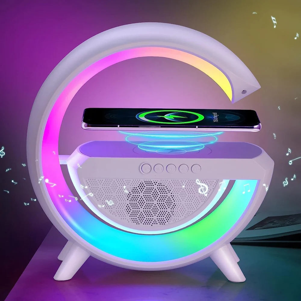 G Shape LED  Wireless Charging Speaker Lamp